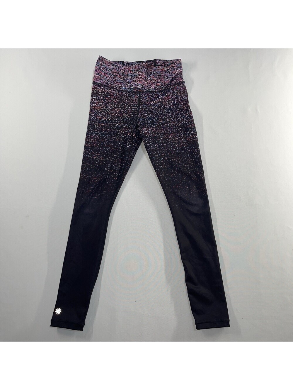 Athleta Teal Contender Ombré Dazzle Leggin Tights XXS Pink Purple Activewear